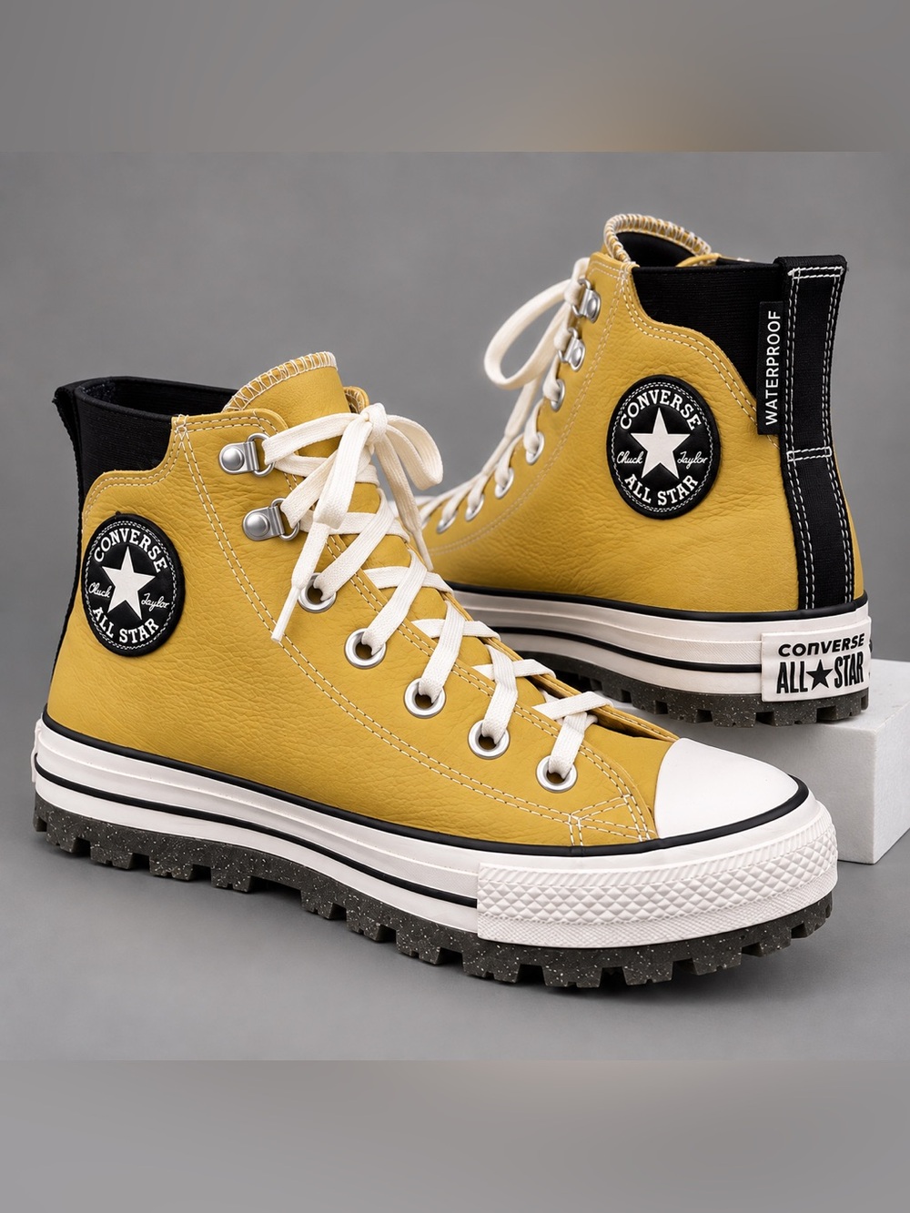 Converse City Trek Waterproof Leather Lug Boots Mustard W7 M5.5